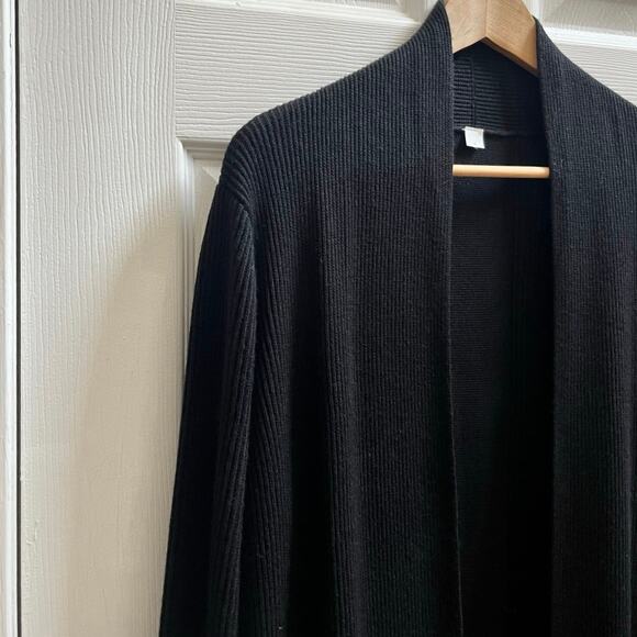 Lululemon Restful Intention Open Wrap Longline Sweater Black Grey Size 8 - Picture 6 of 13